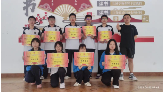 2022—2023学年度下期中学部社团优秀学生表彰